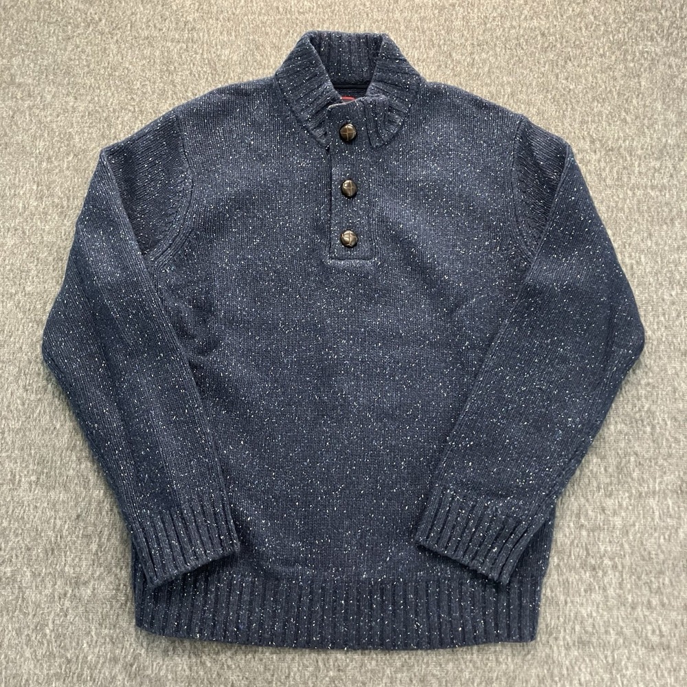 Untuckit Vangone Sweater Men's Size Medium Lambswool Blend Navy Blue